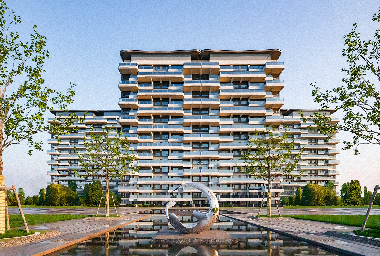 现代小高层住宅楼SU模型下载【ID:1202446903】