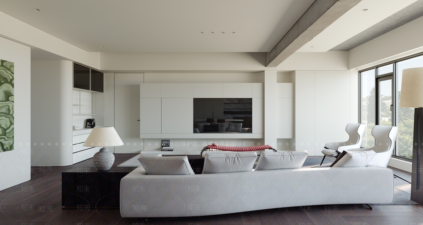 现代极简家居客厅3D模型下载【ID:1202809762】