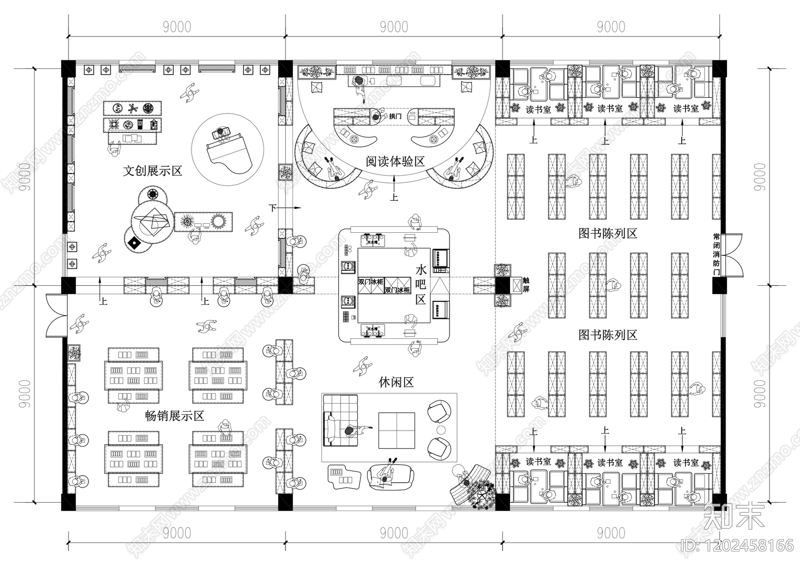现代图书馆施工图下载【ID:1202458166】