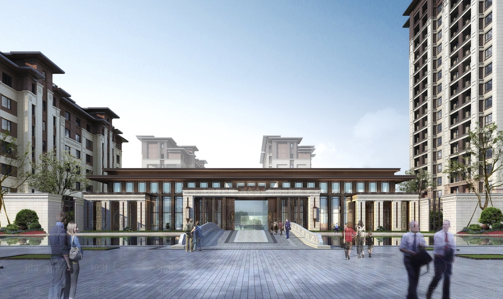 新中式现代小公建SU模型下载【ID:1202459293】
