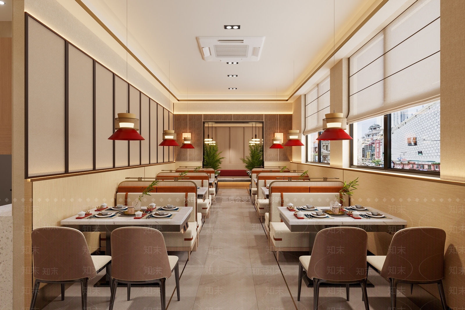 现代酒店餐厅3D模型下载【ID:1221487721】