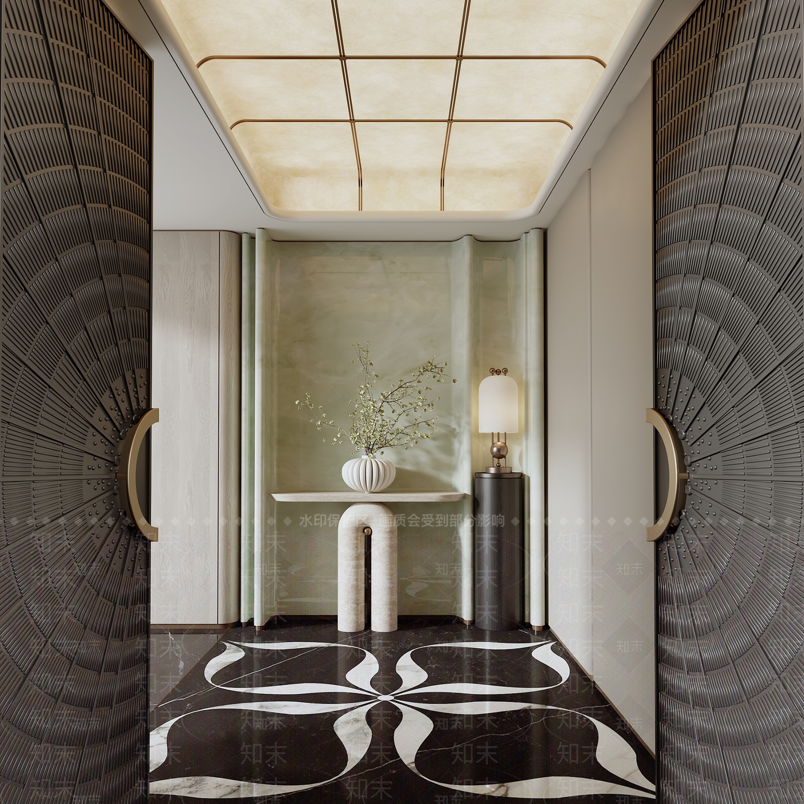 轻奢玄关3D模型下载【ID:1202462036】