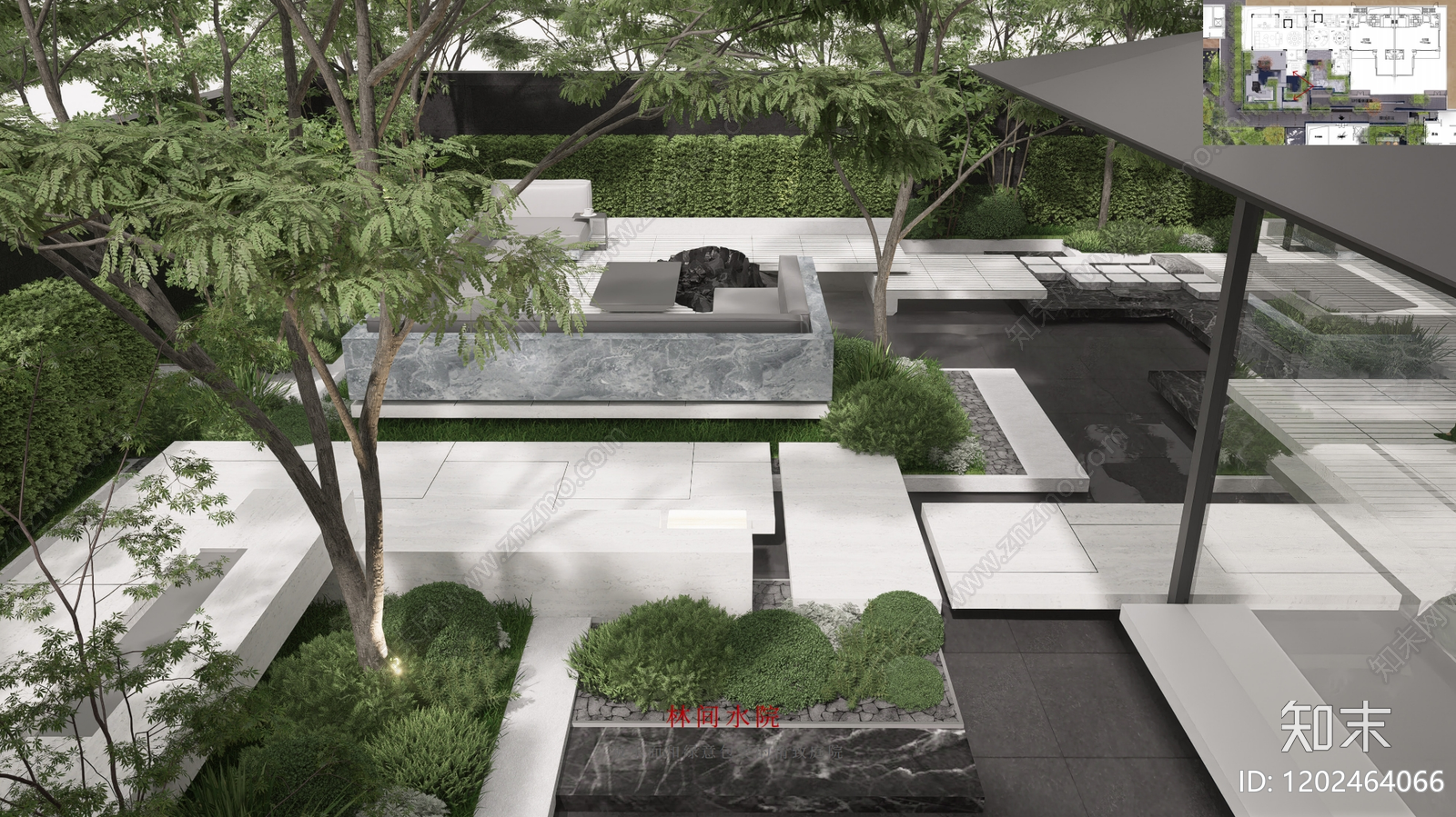 简约庭院景观下载【ID:1202464066】