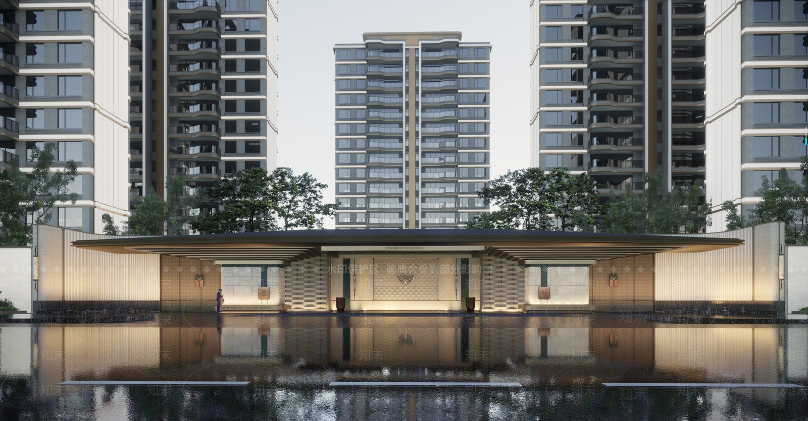 轻奢商业综合体景观SU模型下载【ID:1202464367】