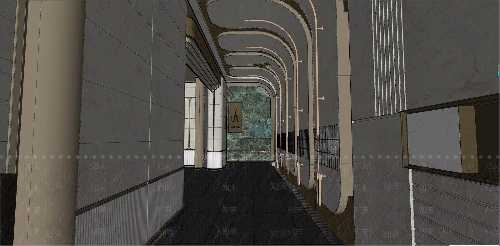 现代小区景观SU模型下载【ID:1202464318】