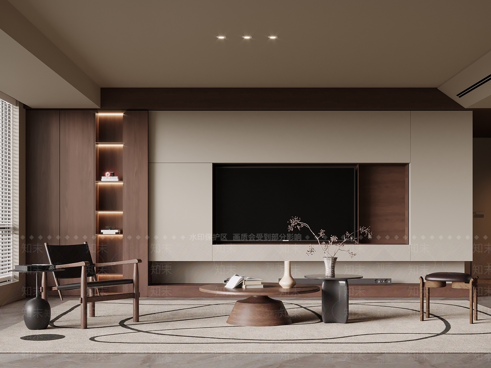 中古电视背景墙3D模型下载【ID:1202465973】