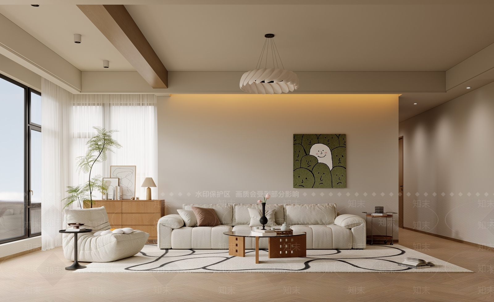 原木家居卧室3D模型下载【ID:1202467233】