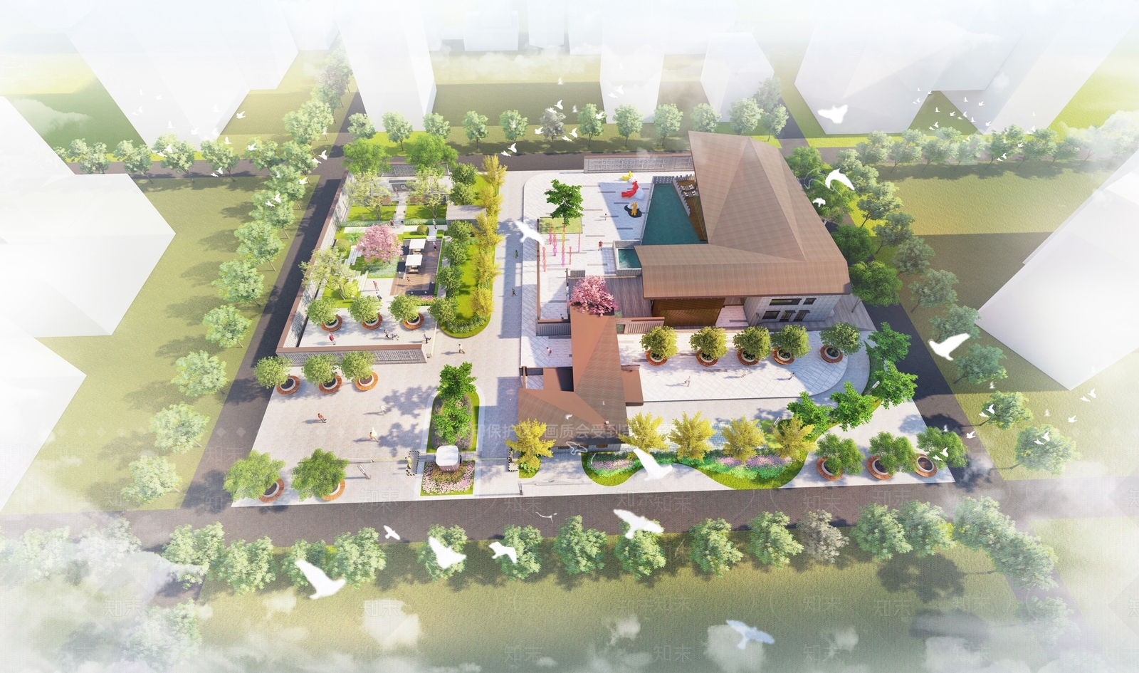 现代其他景观小建筑SU模型下载【ID:1202468044】