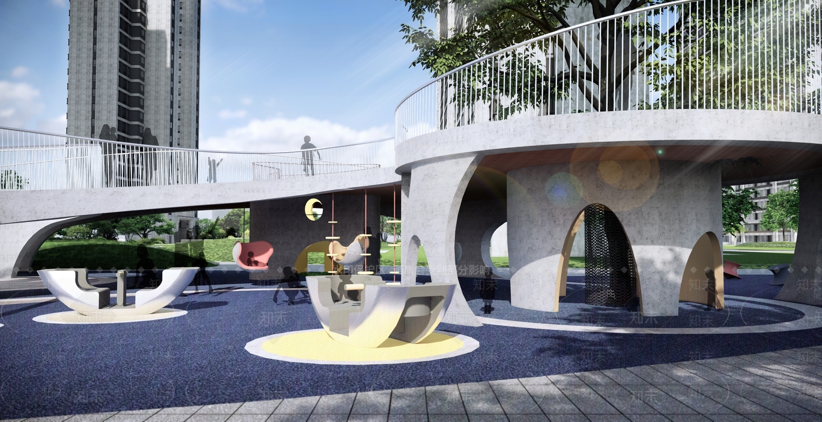 现代儿童游乐空间SU模型下载【ID:1202468143】