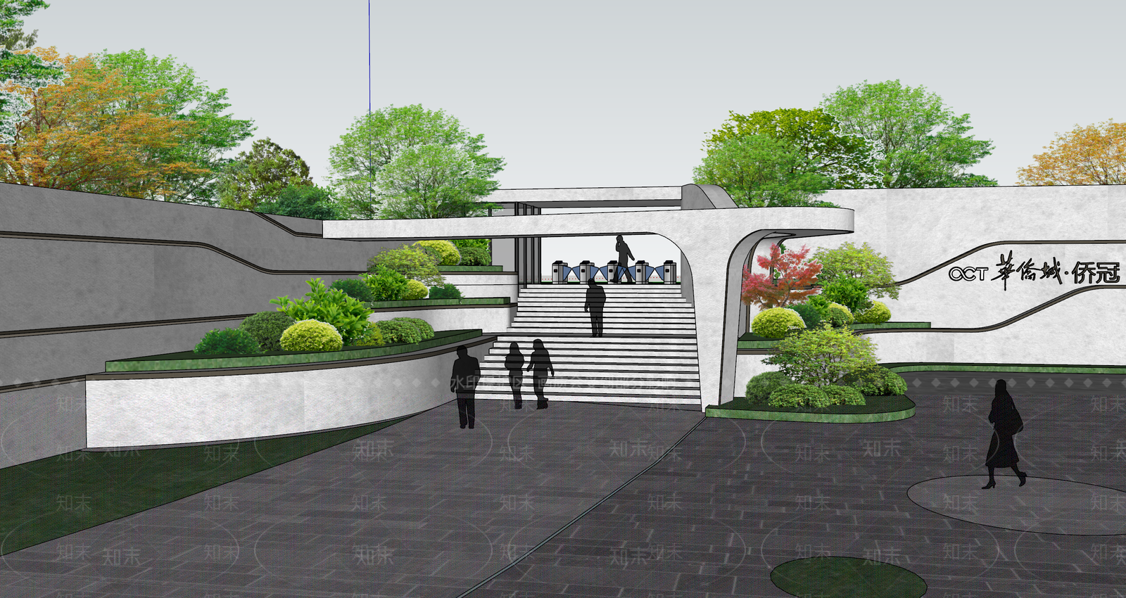 现代其他景观小建筑SU模型下载【ID:1202468355】