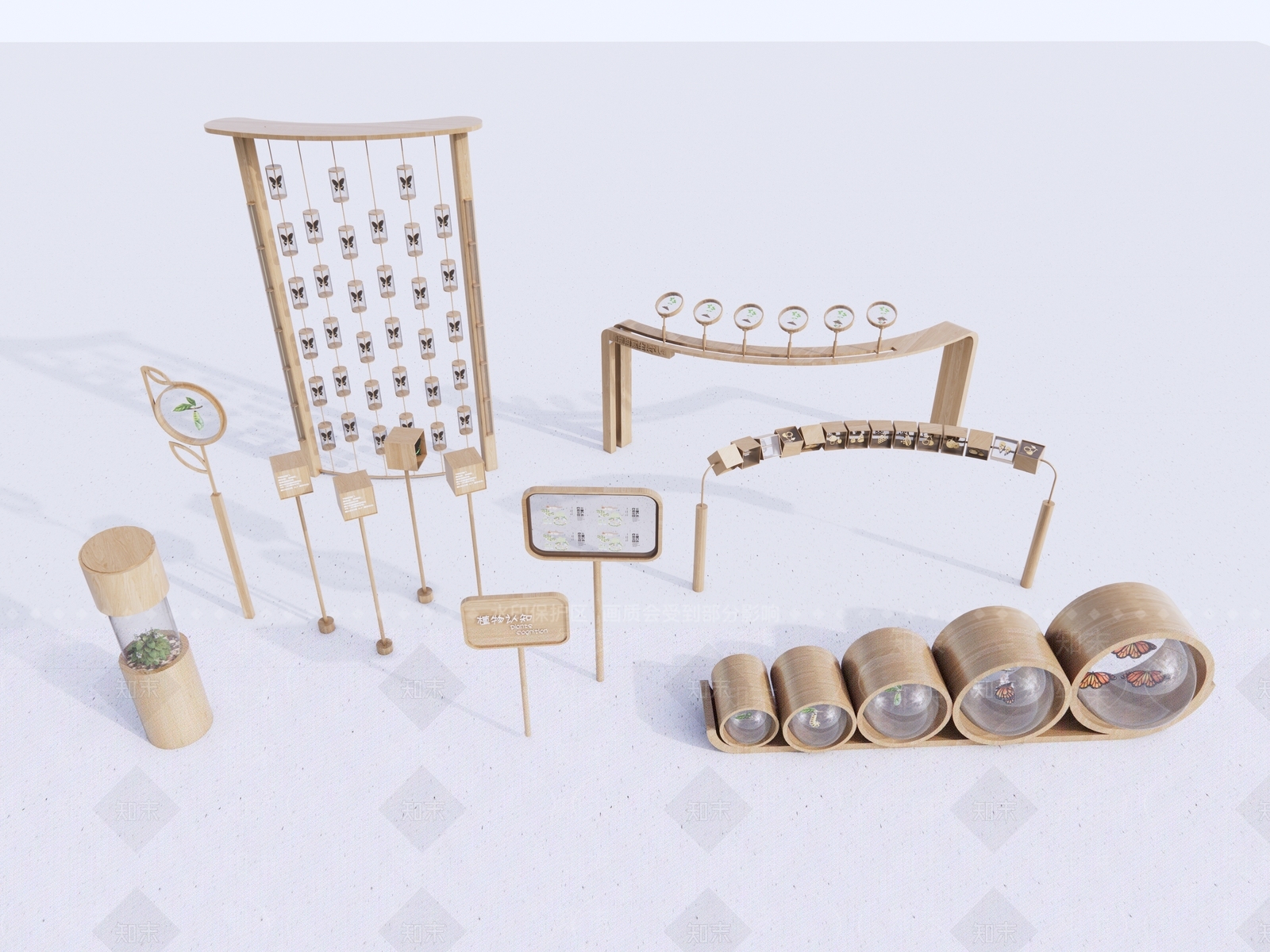 现代景观小品SU模型草图
