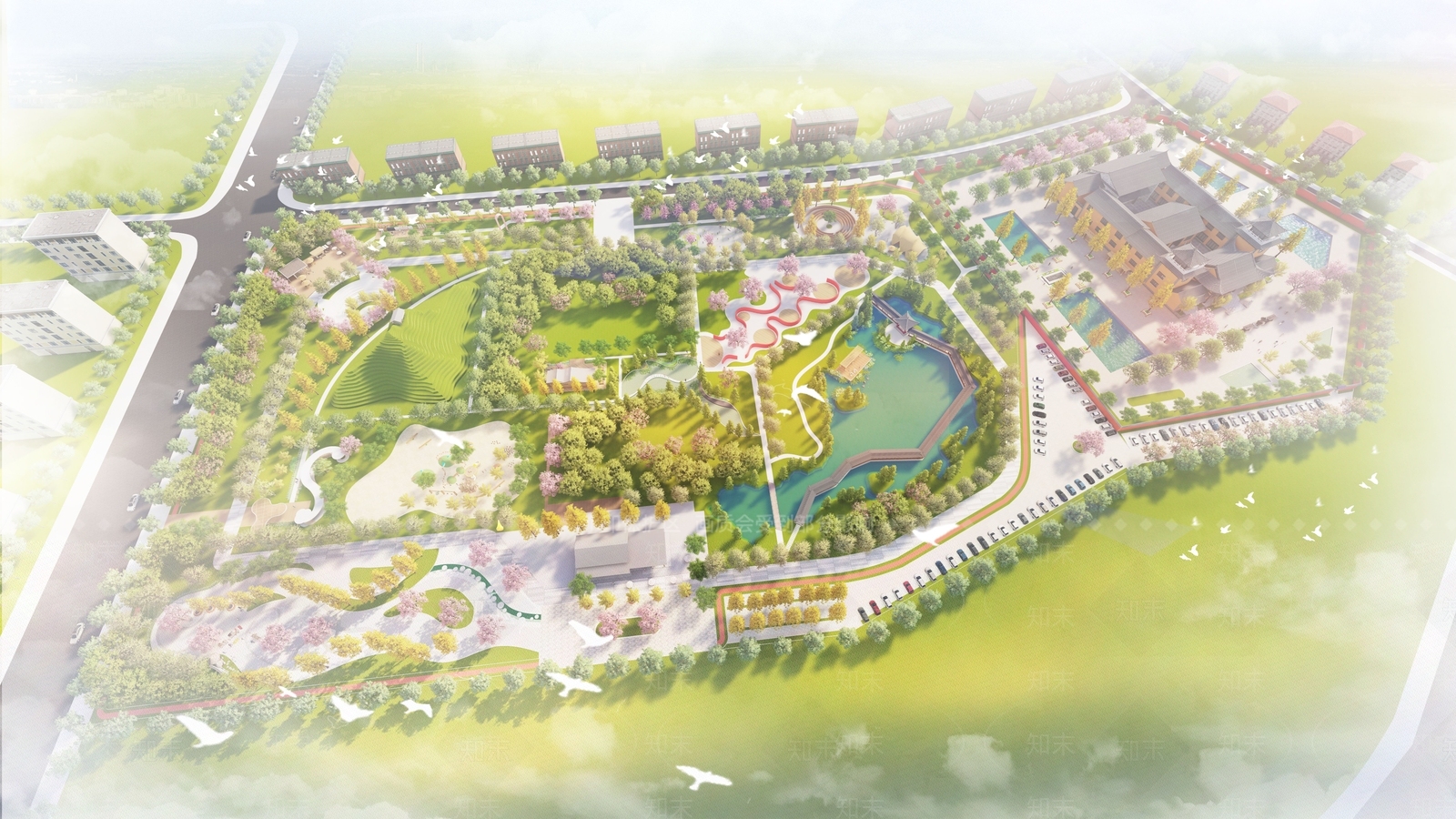 新中式营地SU模型下载【ID:1202468621】