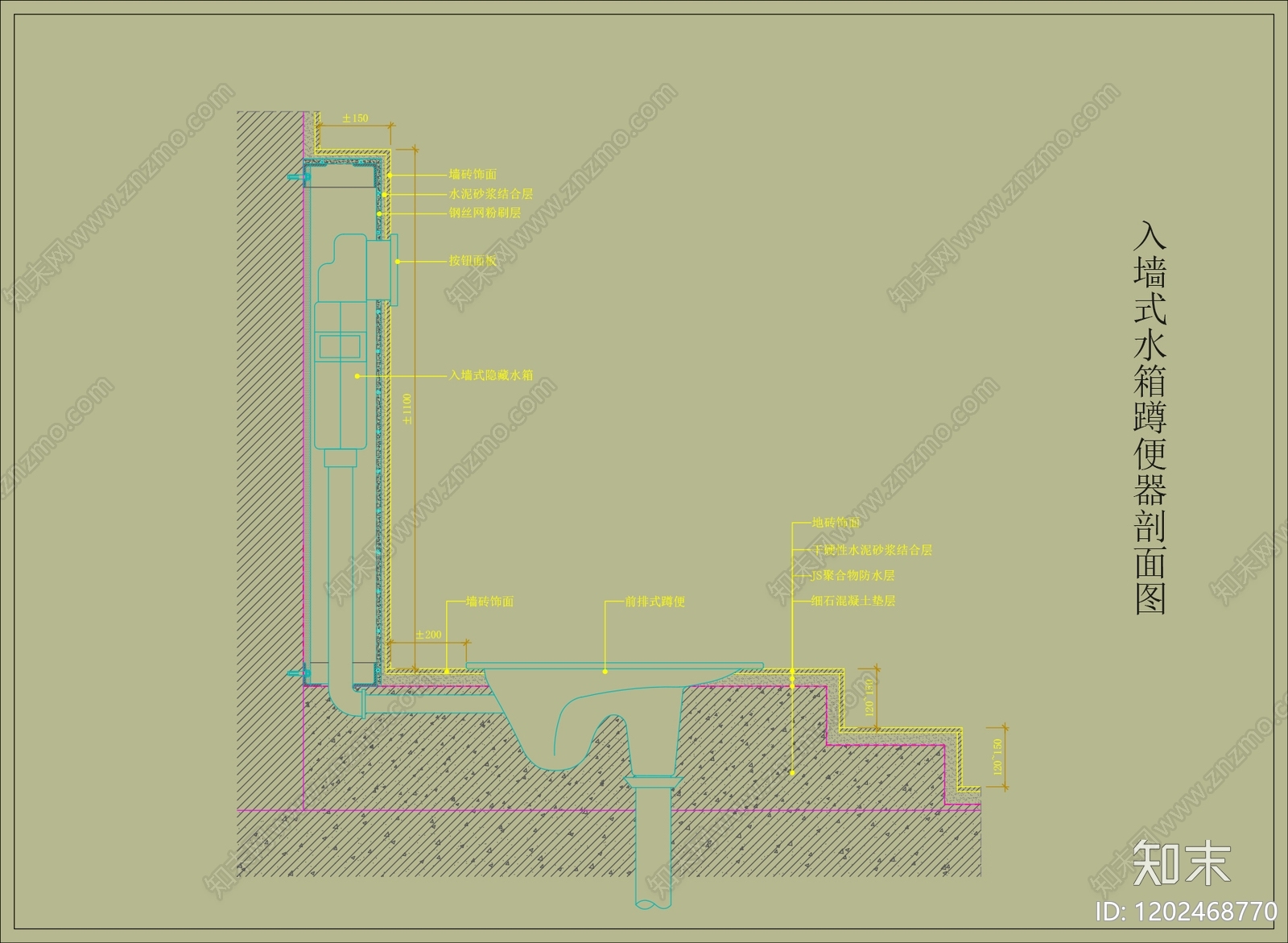 卫生间综合节点施工图下载【ID:1202468770】