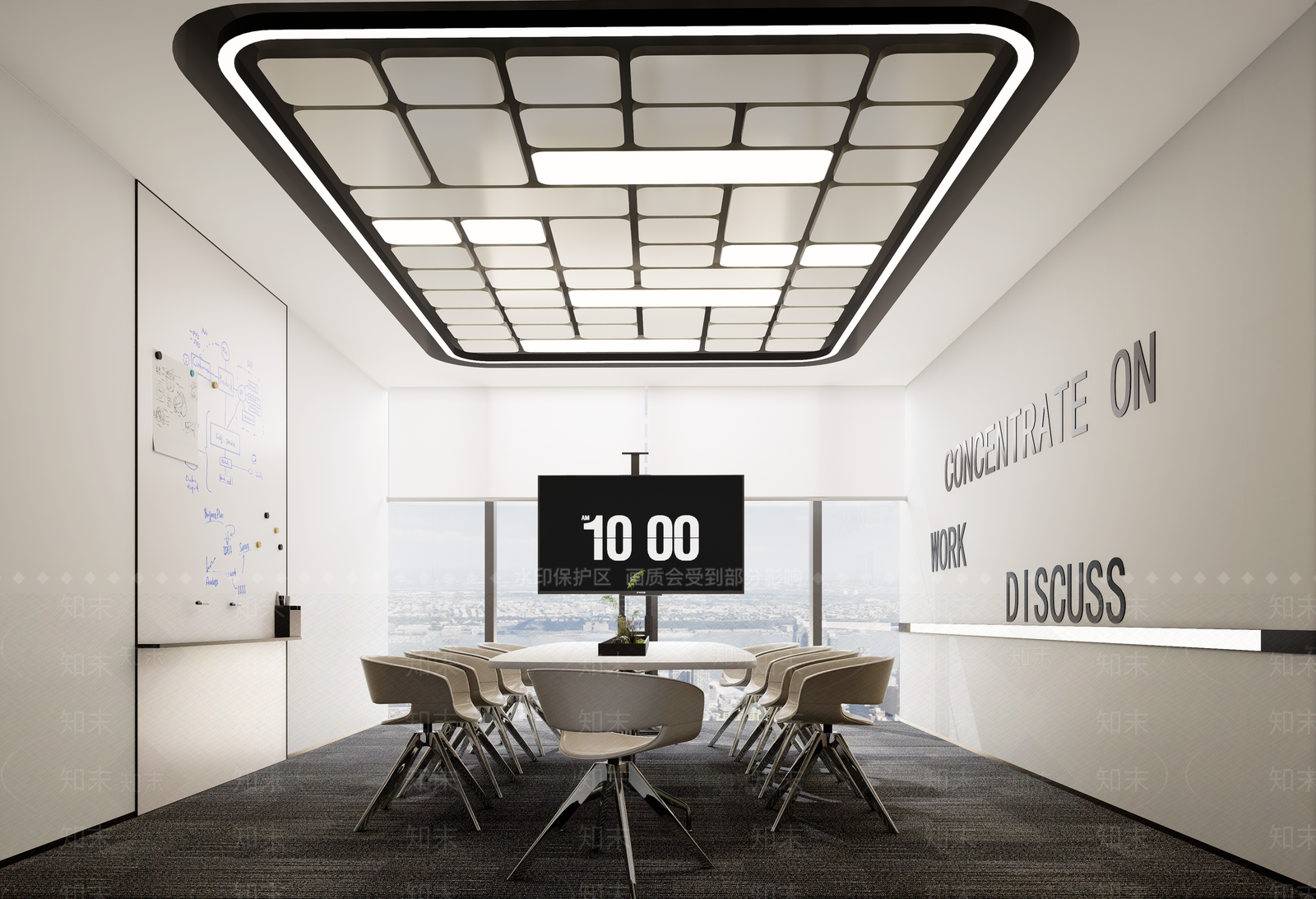 现代会议室SU模型下载【ID:1202469842】