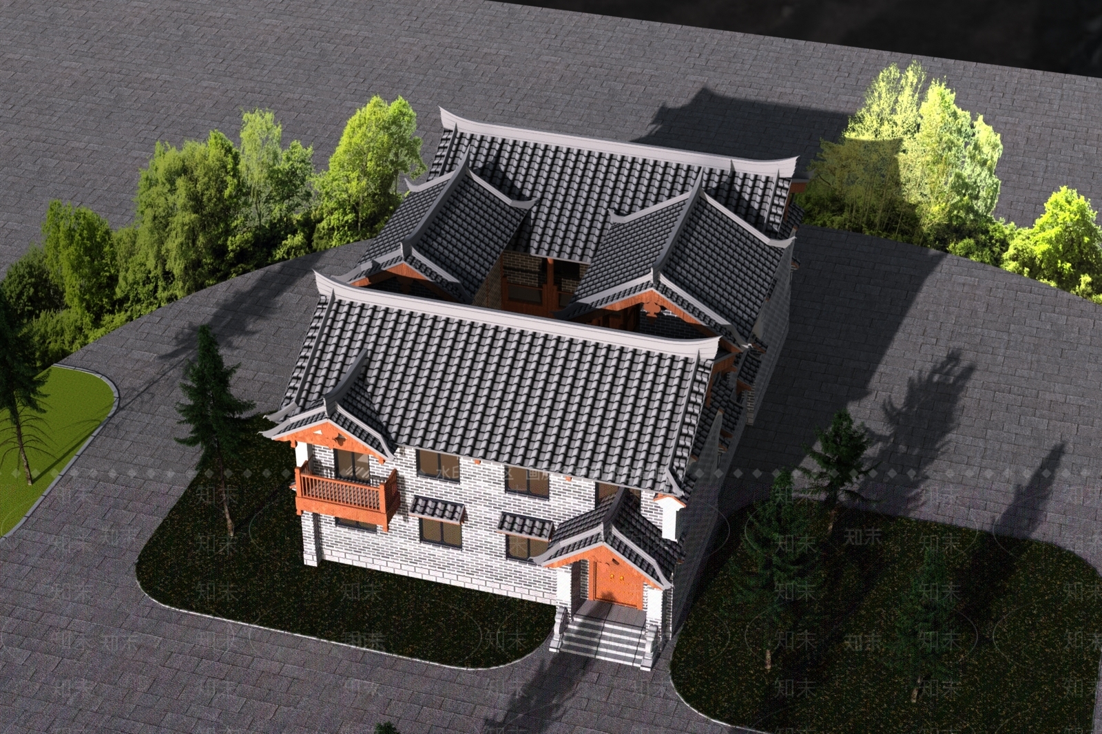 中式古建3D模型下载【ID:1202470043】