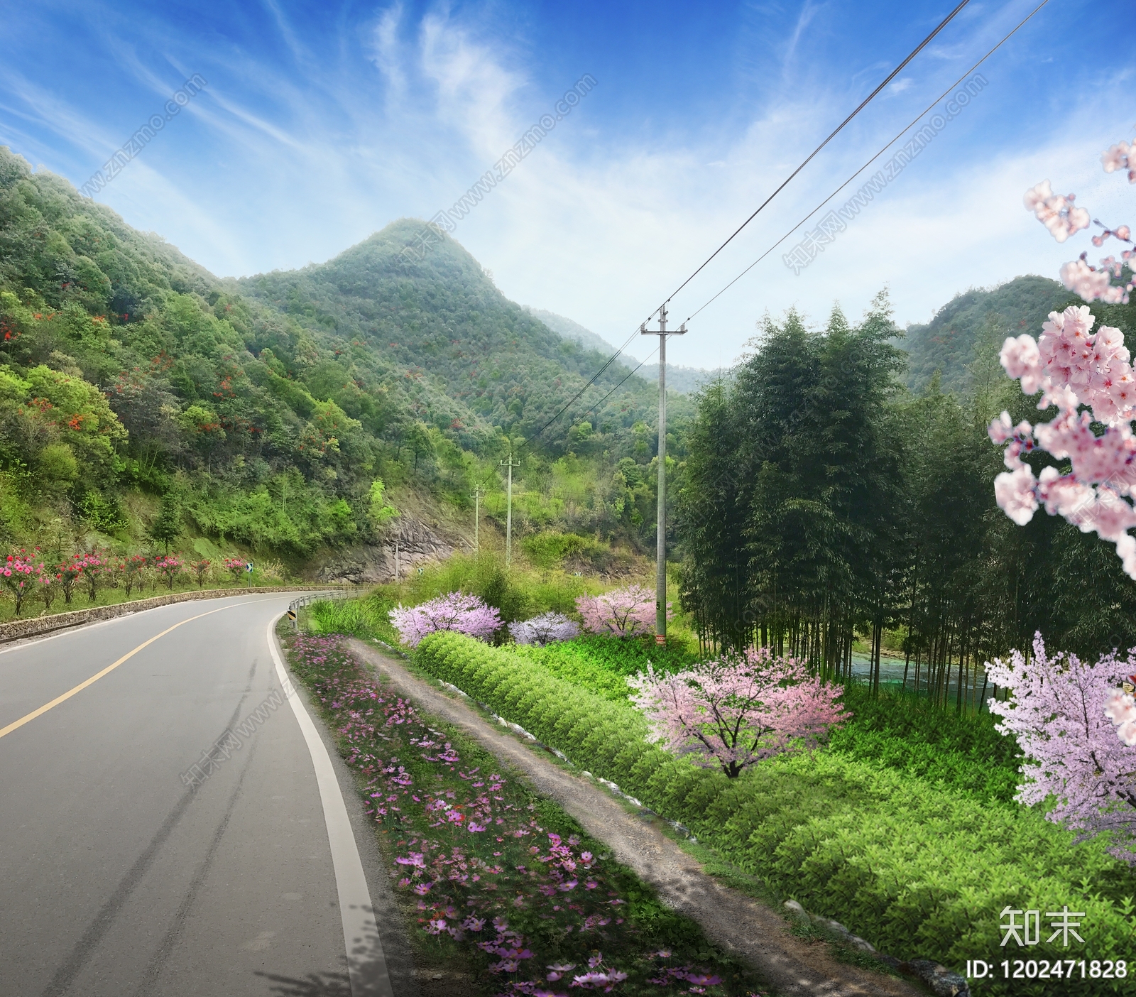 现代道路效果图下载【ID:1202471828】