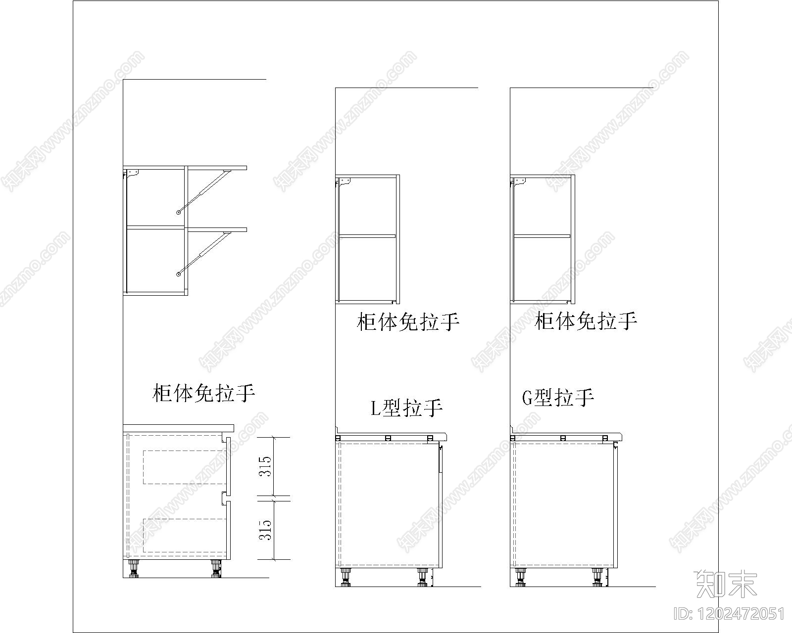 现代极简五金管件cad施工图下载【ID:1202472051】