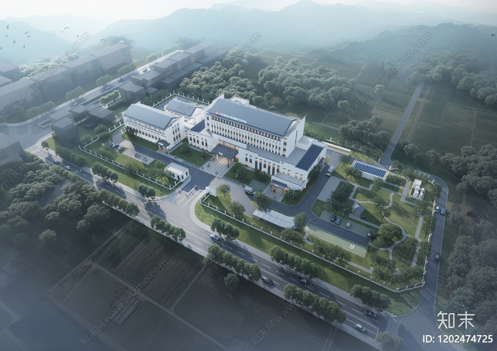 中式医院建筑下载【ID:1202474725】