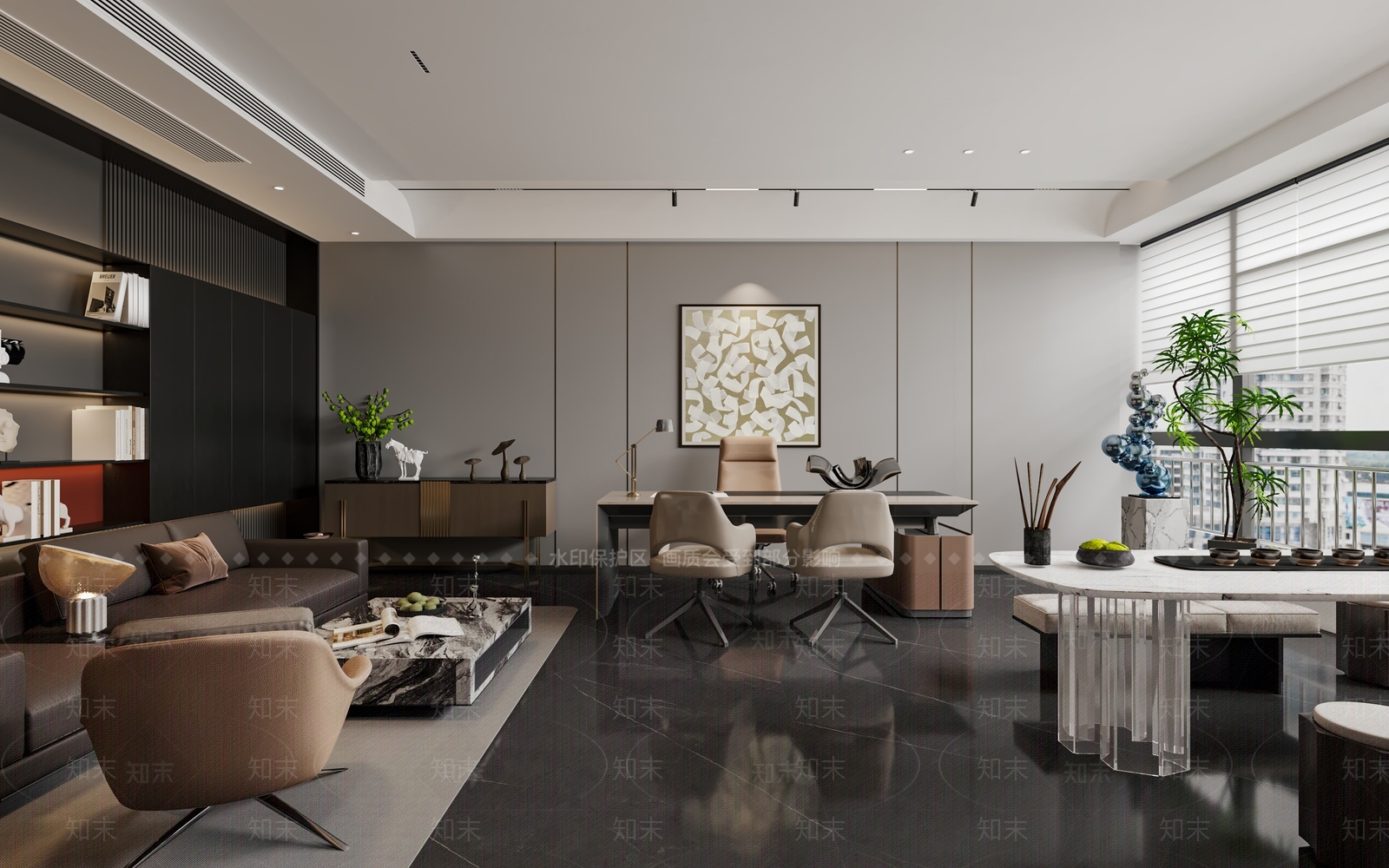 现代意式办公室3D模型下载【ID:1202477025】