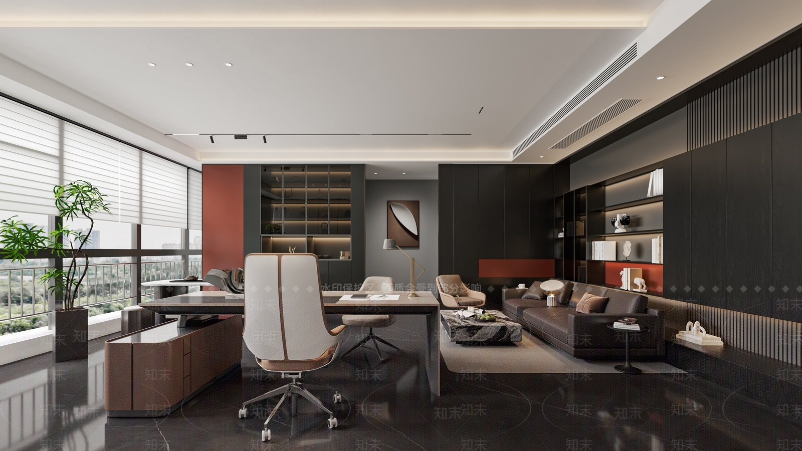 现代意式办公室3D模型下载【ID:1202477025】