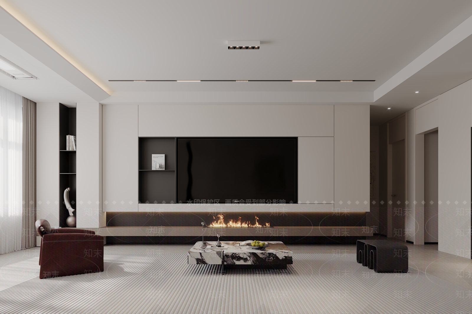 现代家居客厅3D模型下载【ID:1202477936】