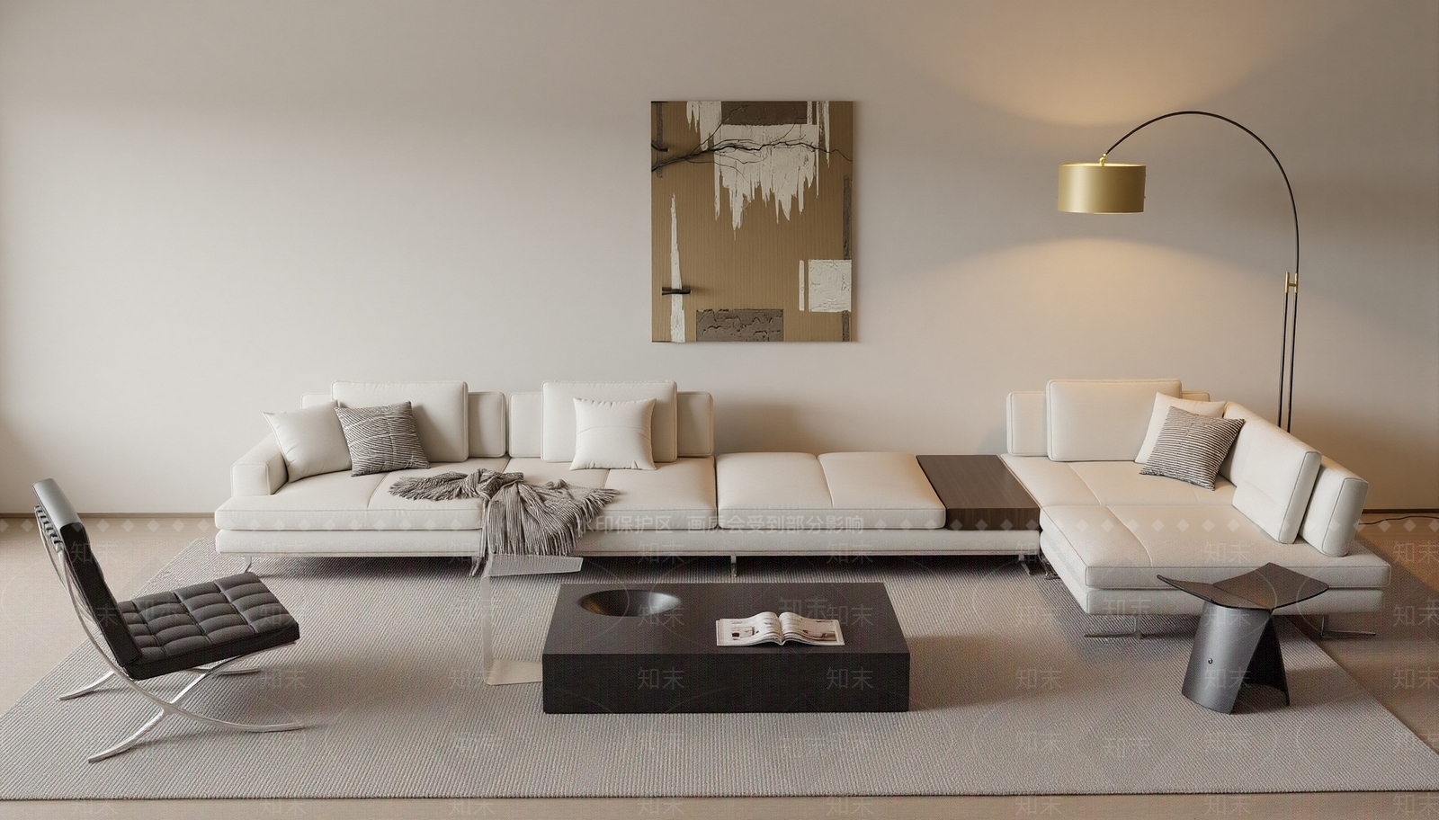 现代意式沙发组合3D模型下载【ID:1202477873】