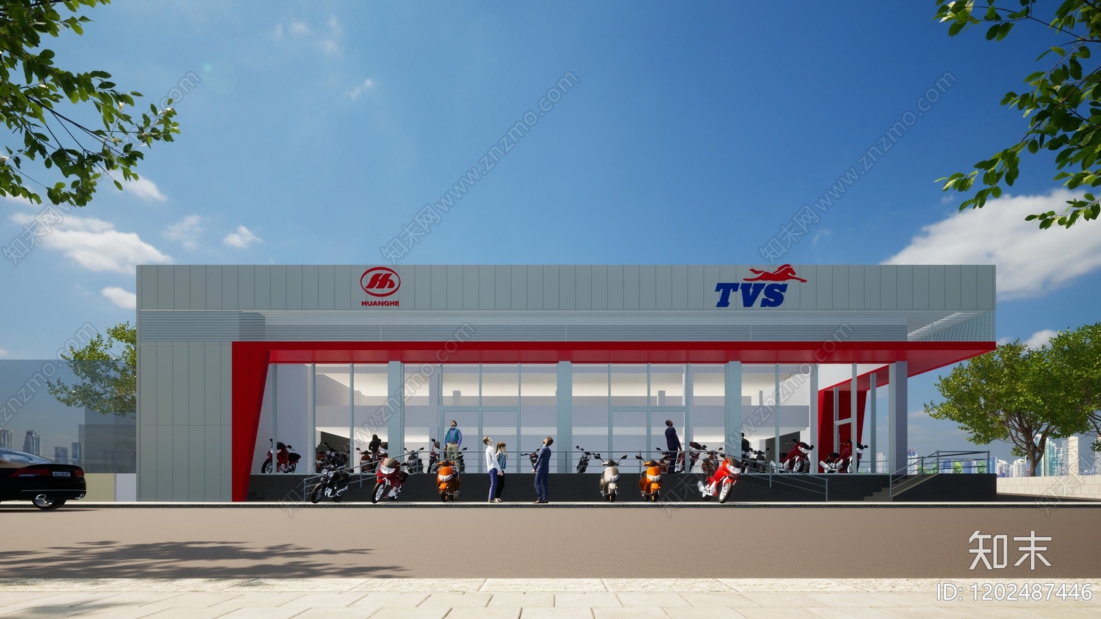 汽车4S店平面图施工图下载【ID:1202487446】