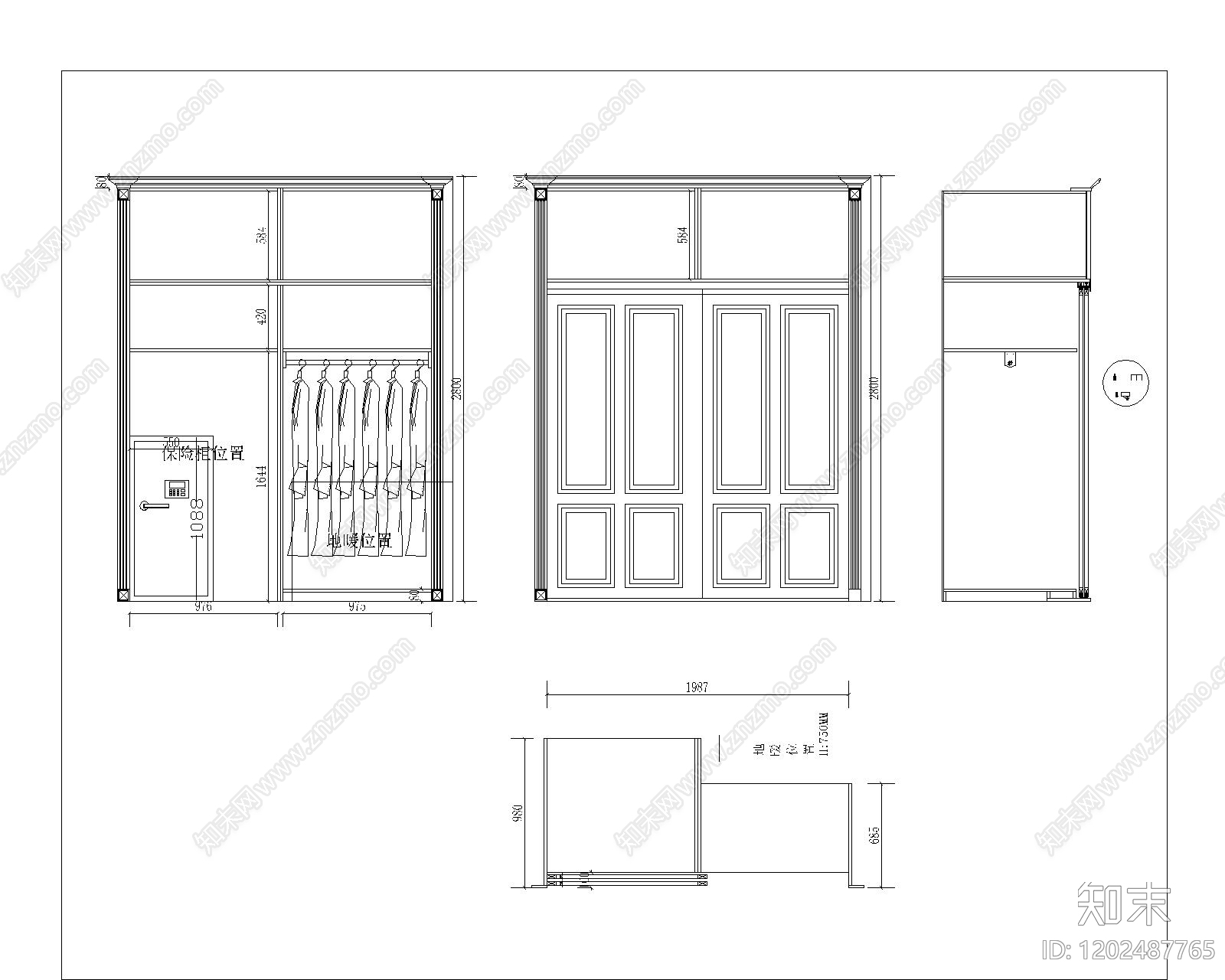现代极简五金管件施工图下载【ID:1202487765】