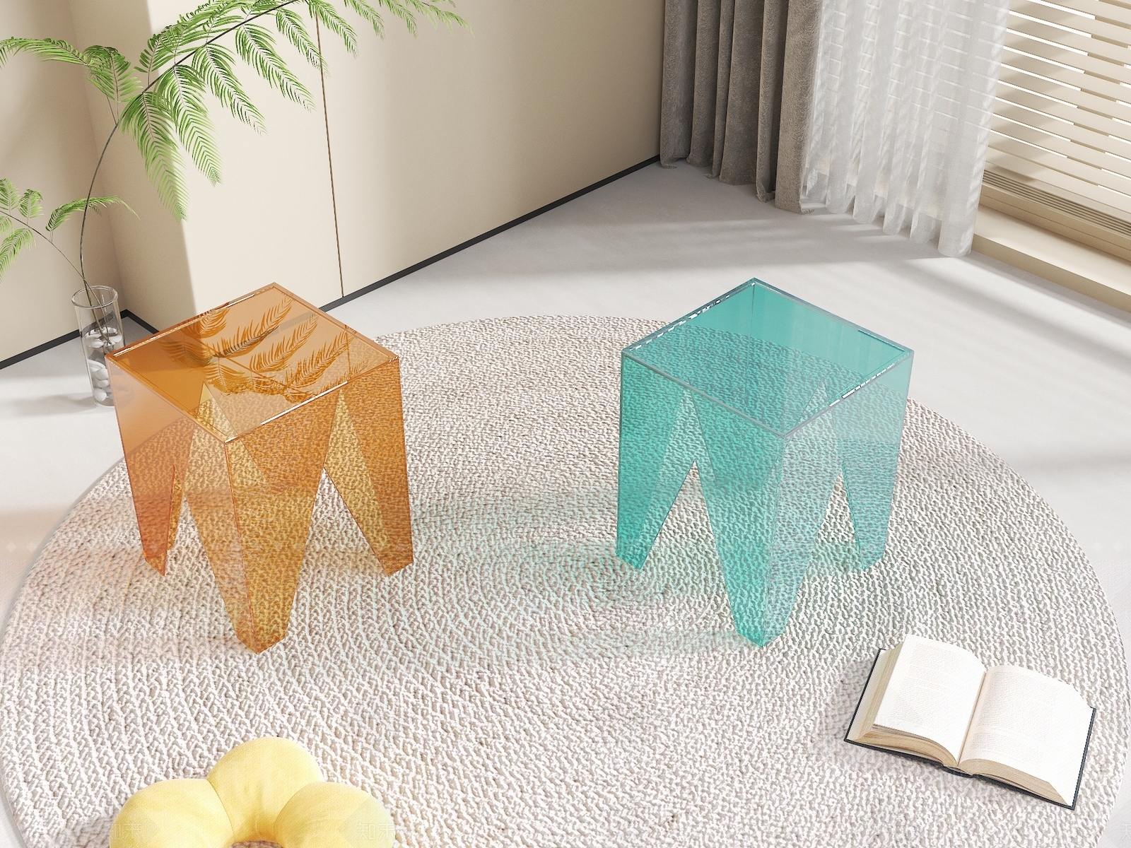 现代极简其他凳子3D模型下载【ID:1202488435】