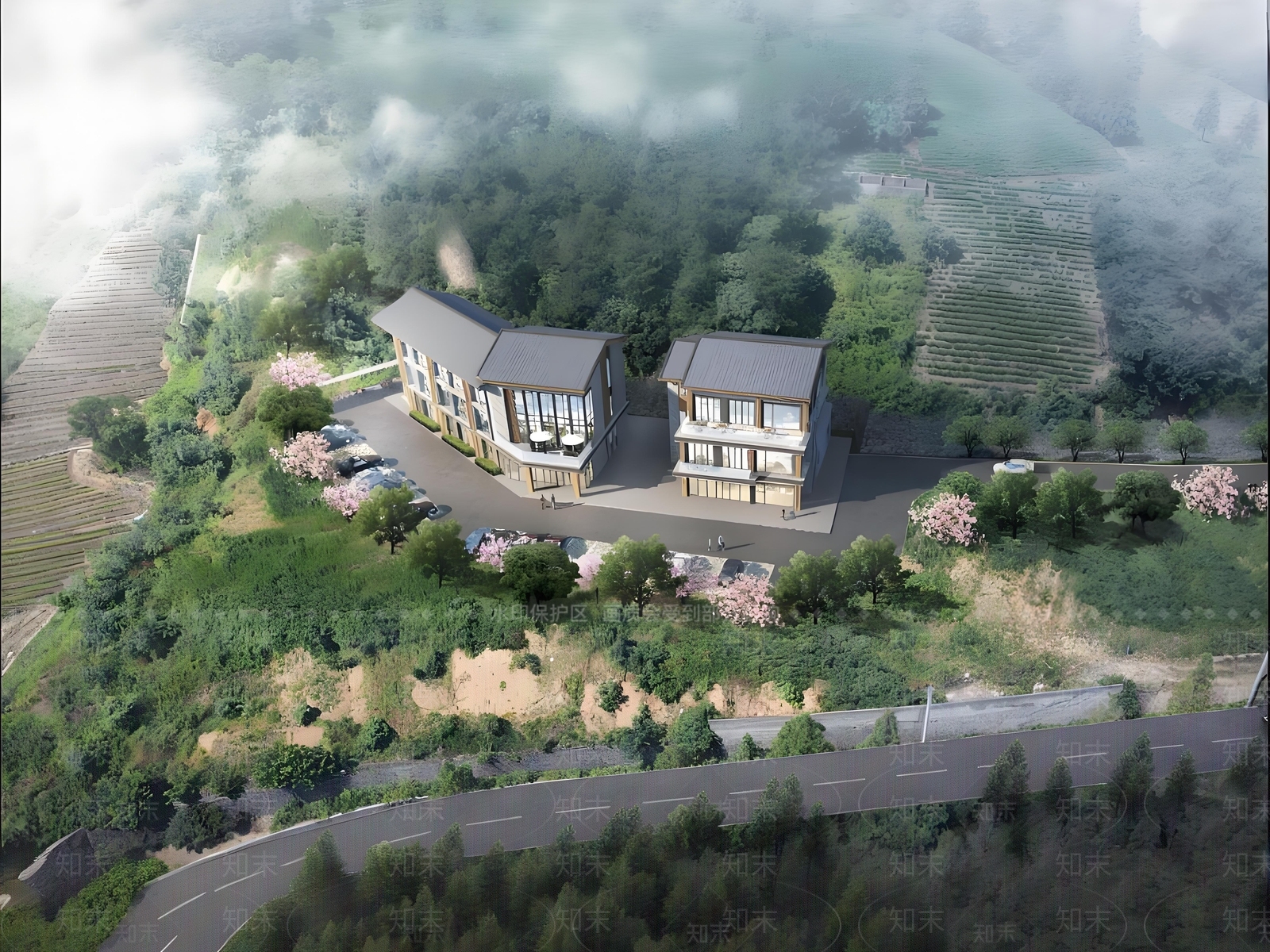 新中式小公建SU模型下载【ID:1202490934】