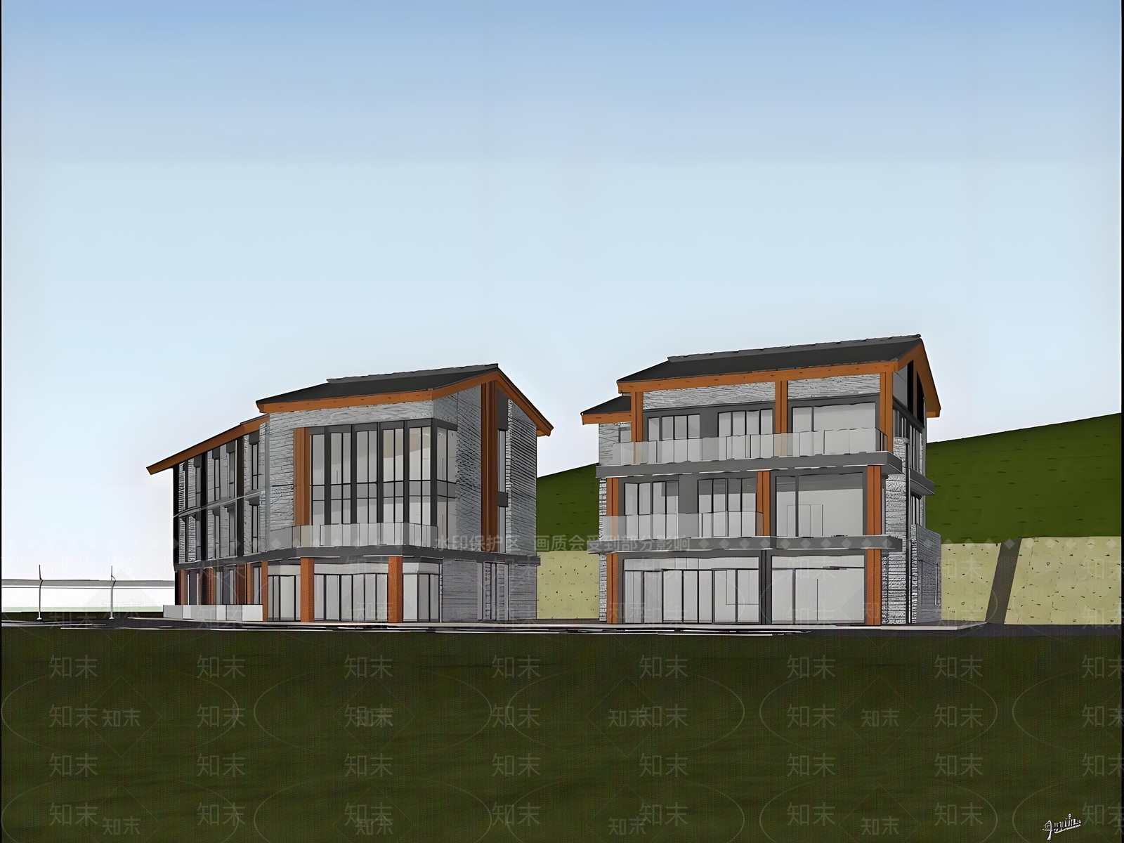 新中式小公建SU模型下载【ID:1202490934】