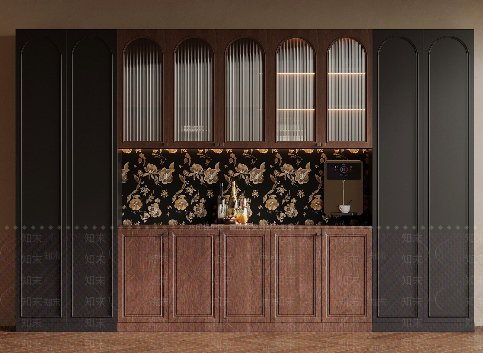 法式酒柜3D模型下载【ID:1202492059】
