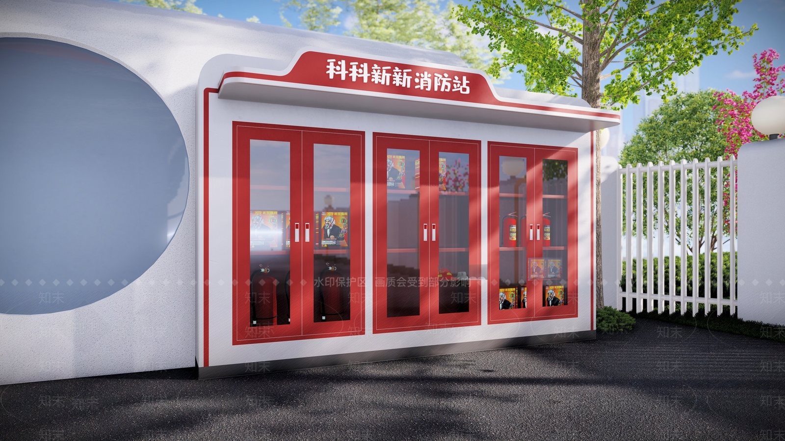 现代教育校园景观SU模型下载【ID:1202492565】