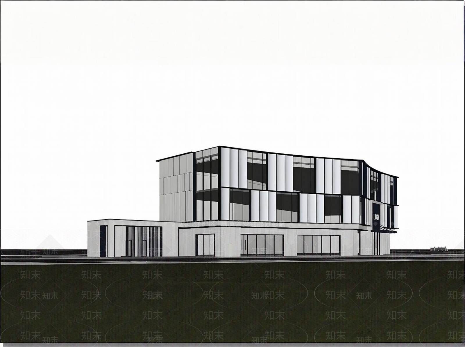 现代小公建SU模型下载【ID:1202492658】
