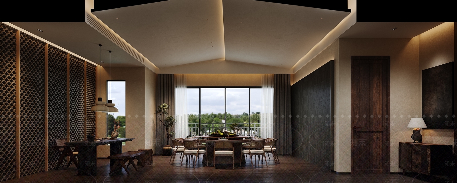 中式新中式包厢3D模型下载【ID:1202493634】