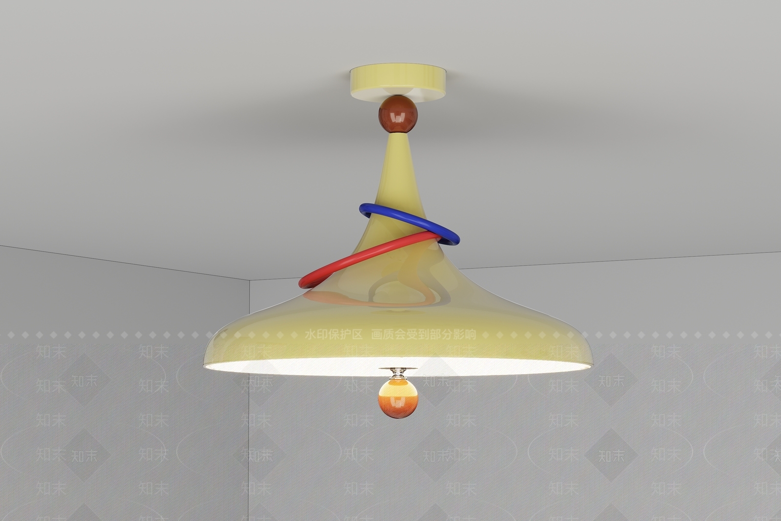 现代简约吸顶灯3D模型下载【ID:1202493801】