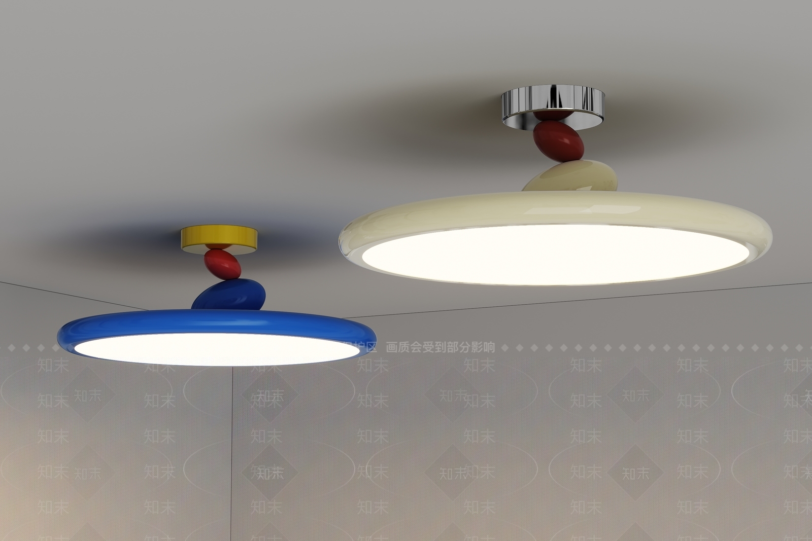 现代简约吸顶灯3D模型下载【ID:1202495856】