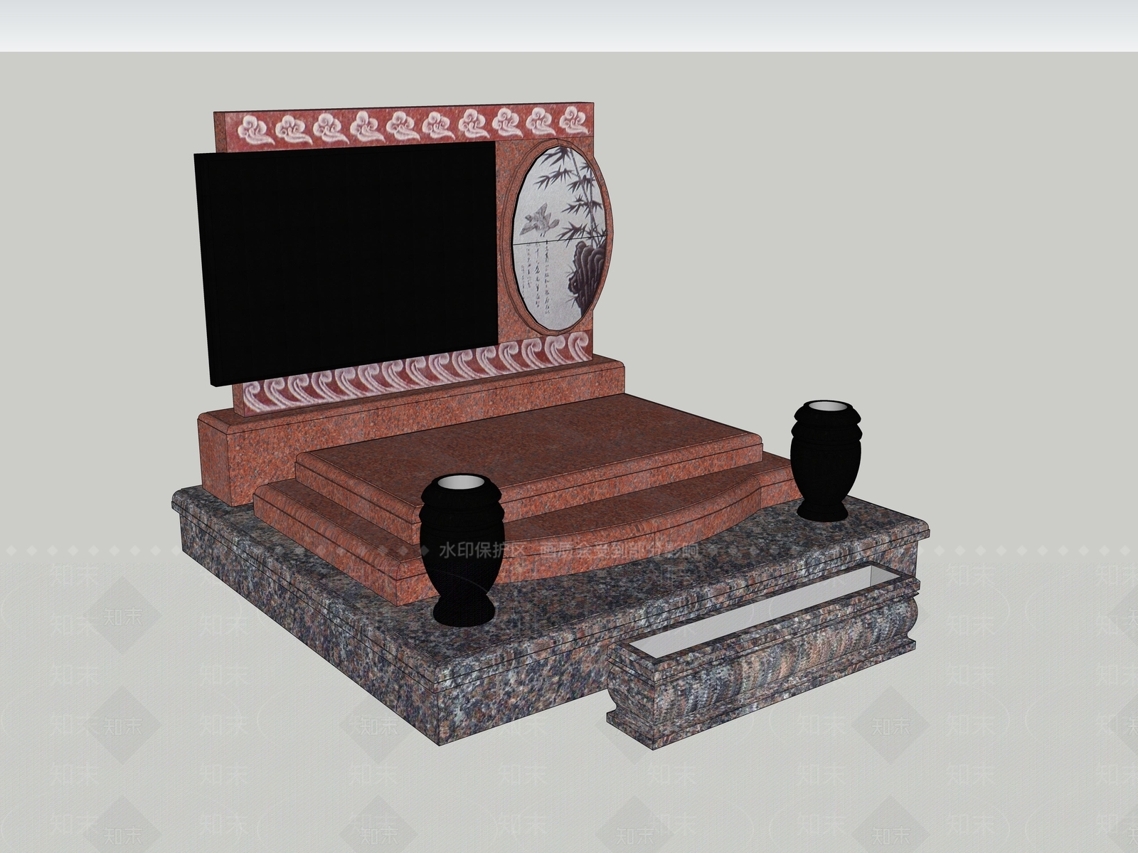 现代新中式其他景观小品SU模型下载【ID:1202496715】