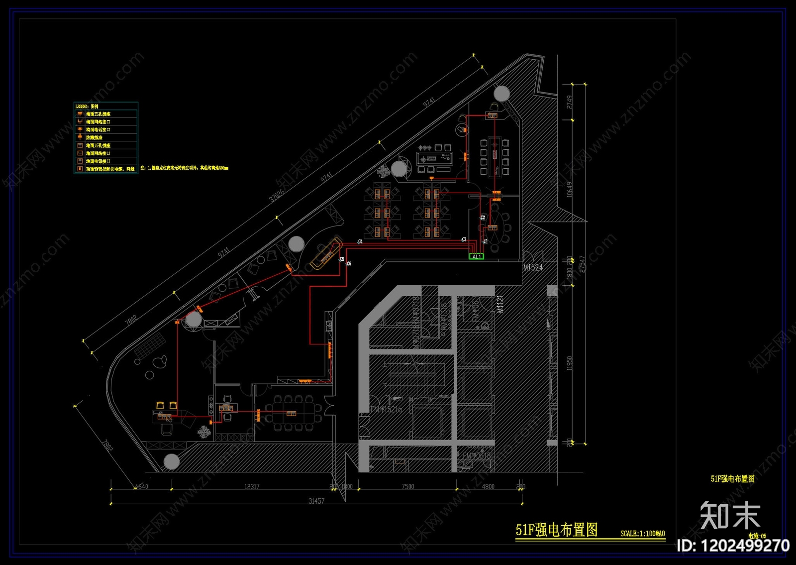 现代整体办公空间cad施工图下载【ID:1202499270】