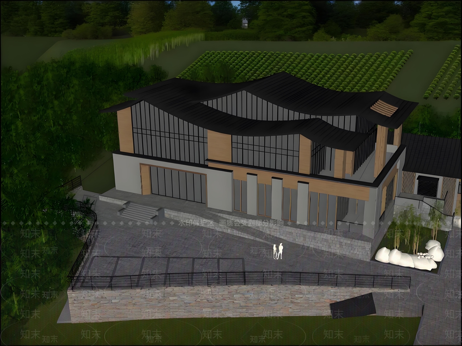 新中式小公建SU模型下载【ID:1202500958】