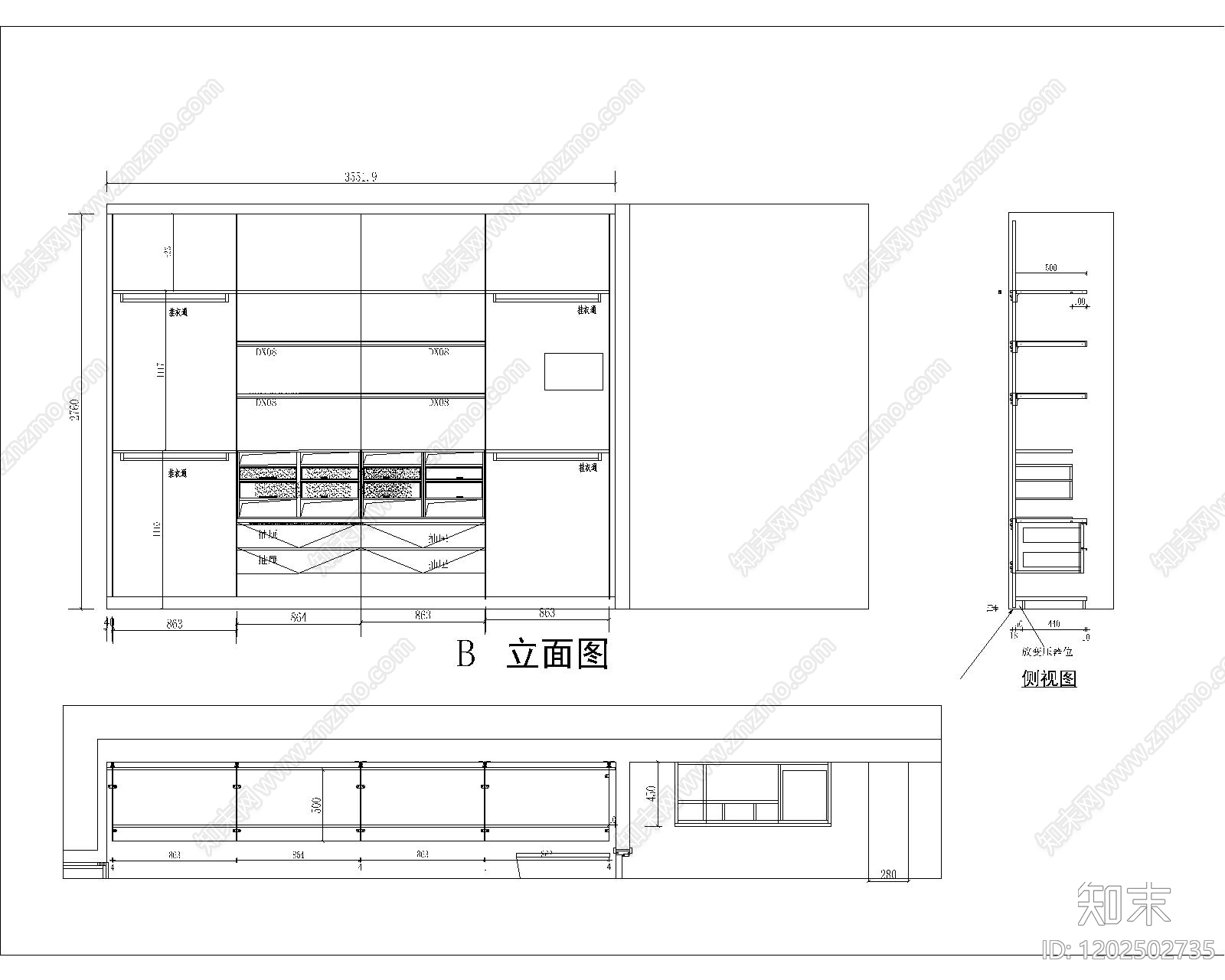 现代极简家具图库施工图下载【ID:1202502735】