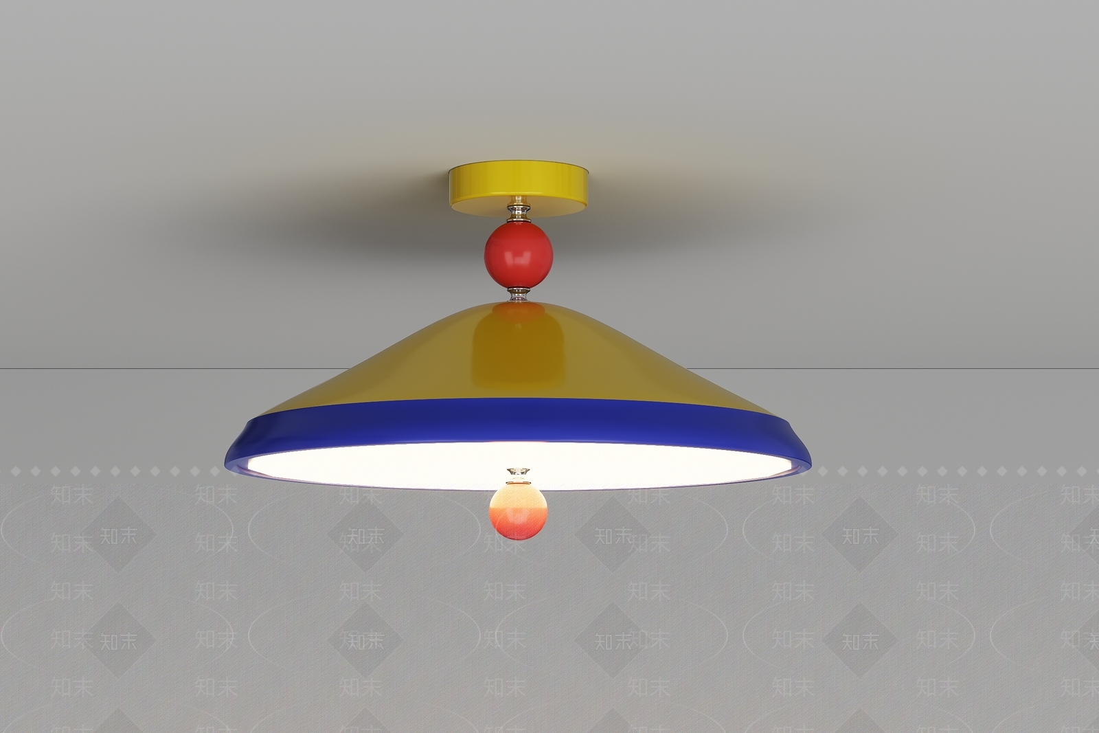 现代奶油吸顶灯SU模型下载【ID:1202504162】