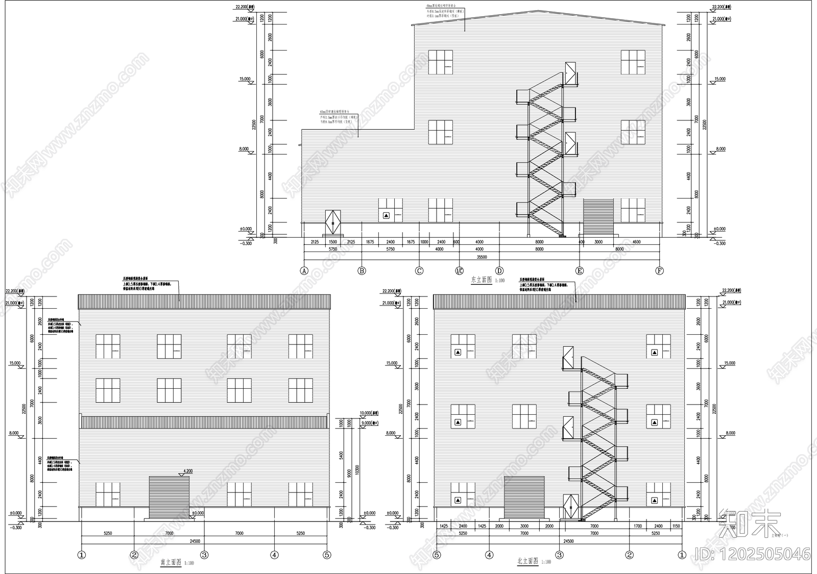 现代厂房施工图下载【ID:1202505046】