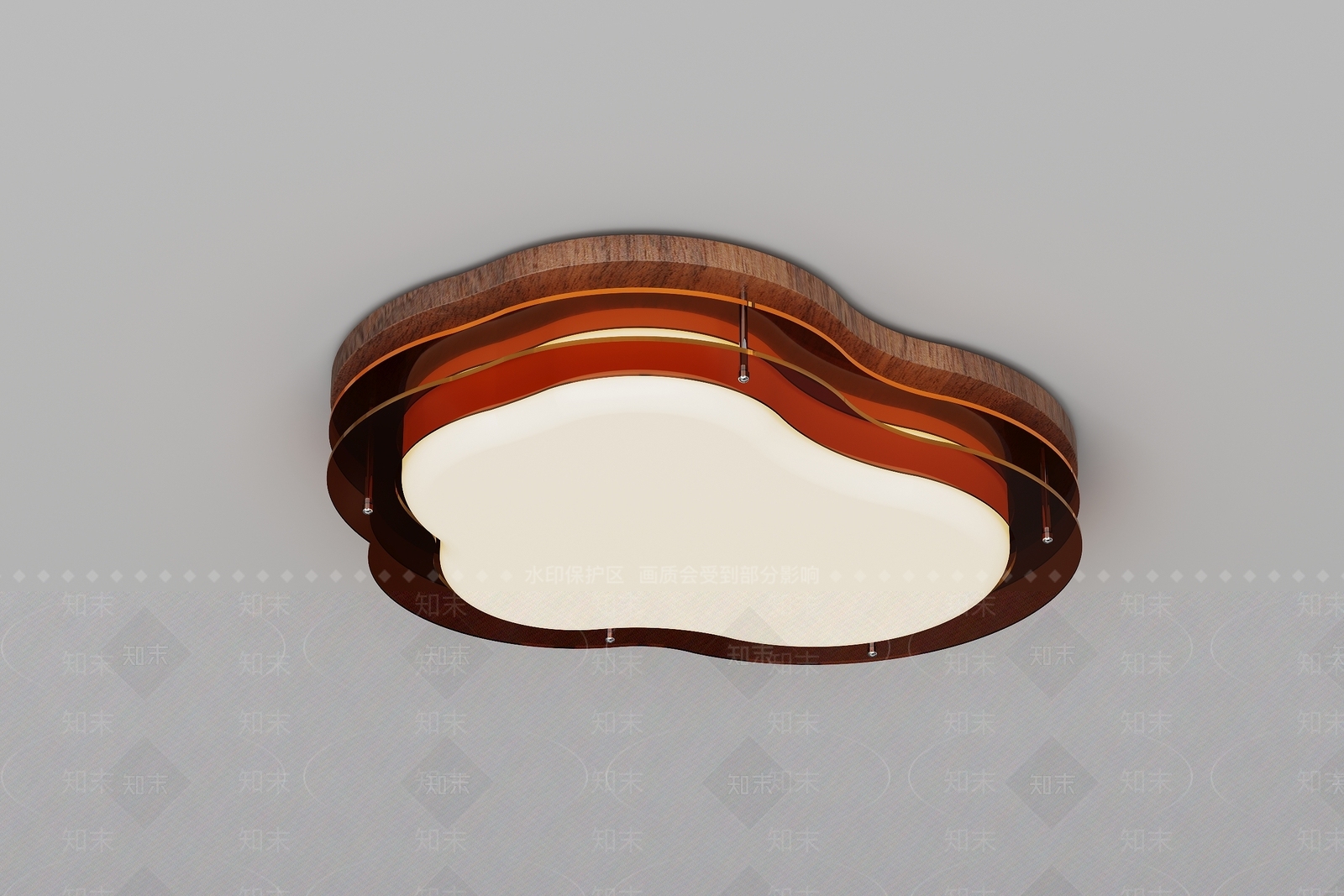 侘寂中古吸顶灯3D模型下载【ID:1202508107】