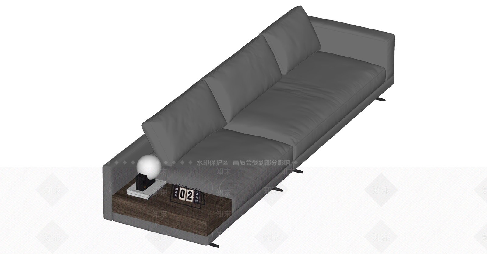 现代多人沙发SU模型下载【ID:1202508649】