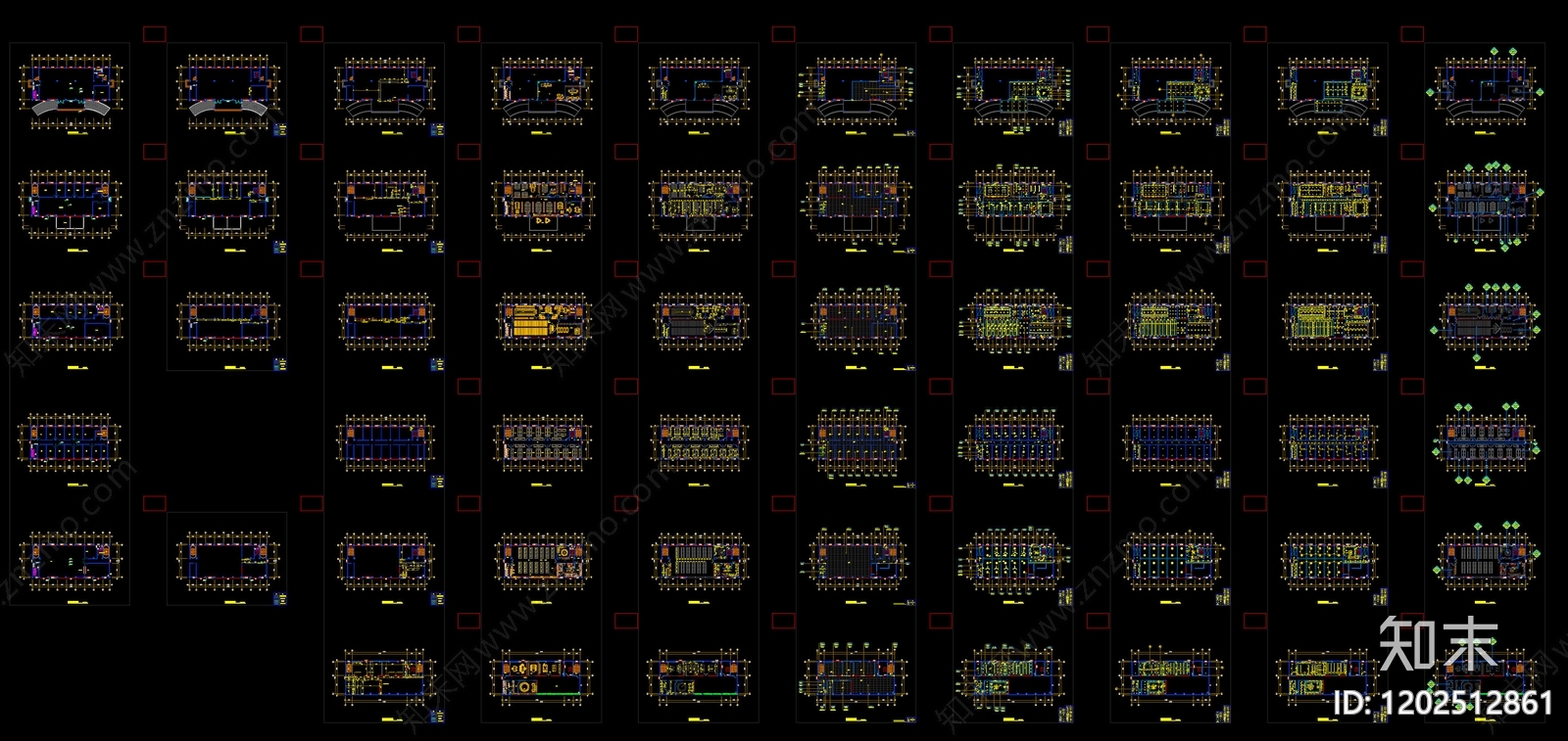 现代整体办公空间cad施工图下载【ID:1202512861】