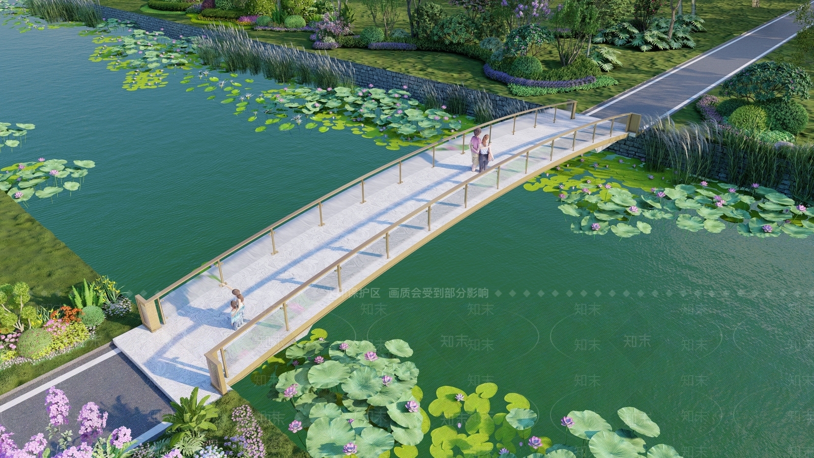 现代新中式景观桥SU模型下载【ID:1202513930】