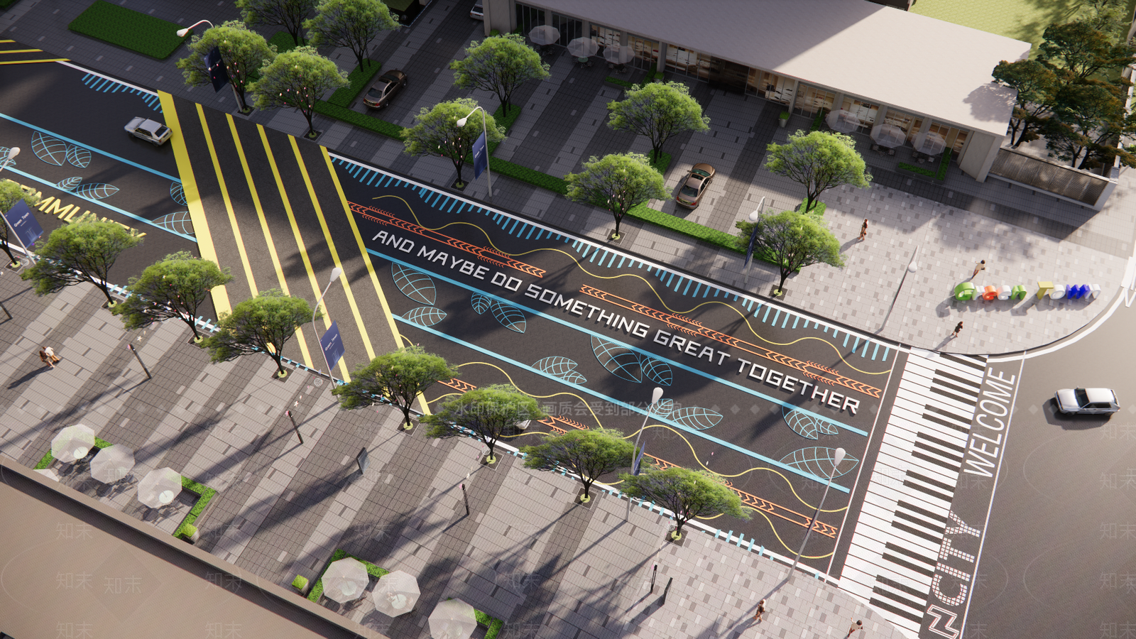 现代车行道路SU模型下载【ID:1202516059】