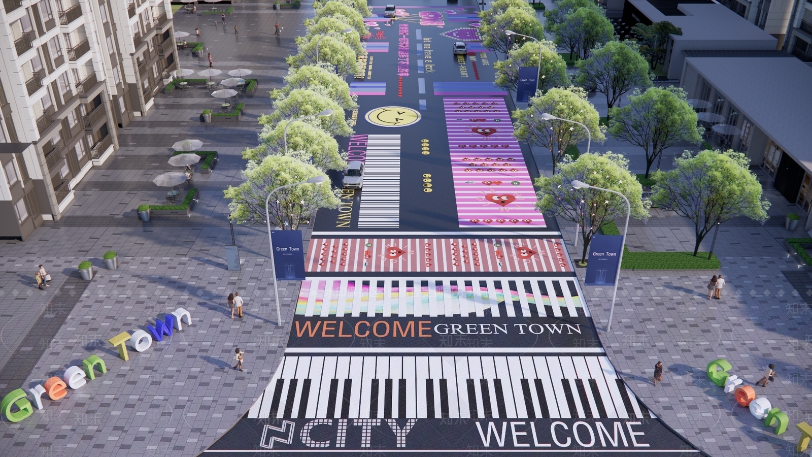 现代车行道路SU模型下载【ID:1202516197】