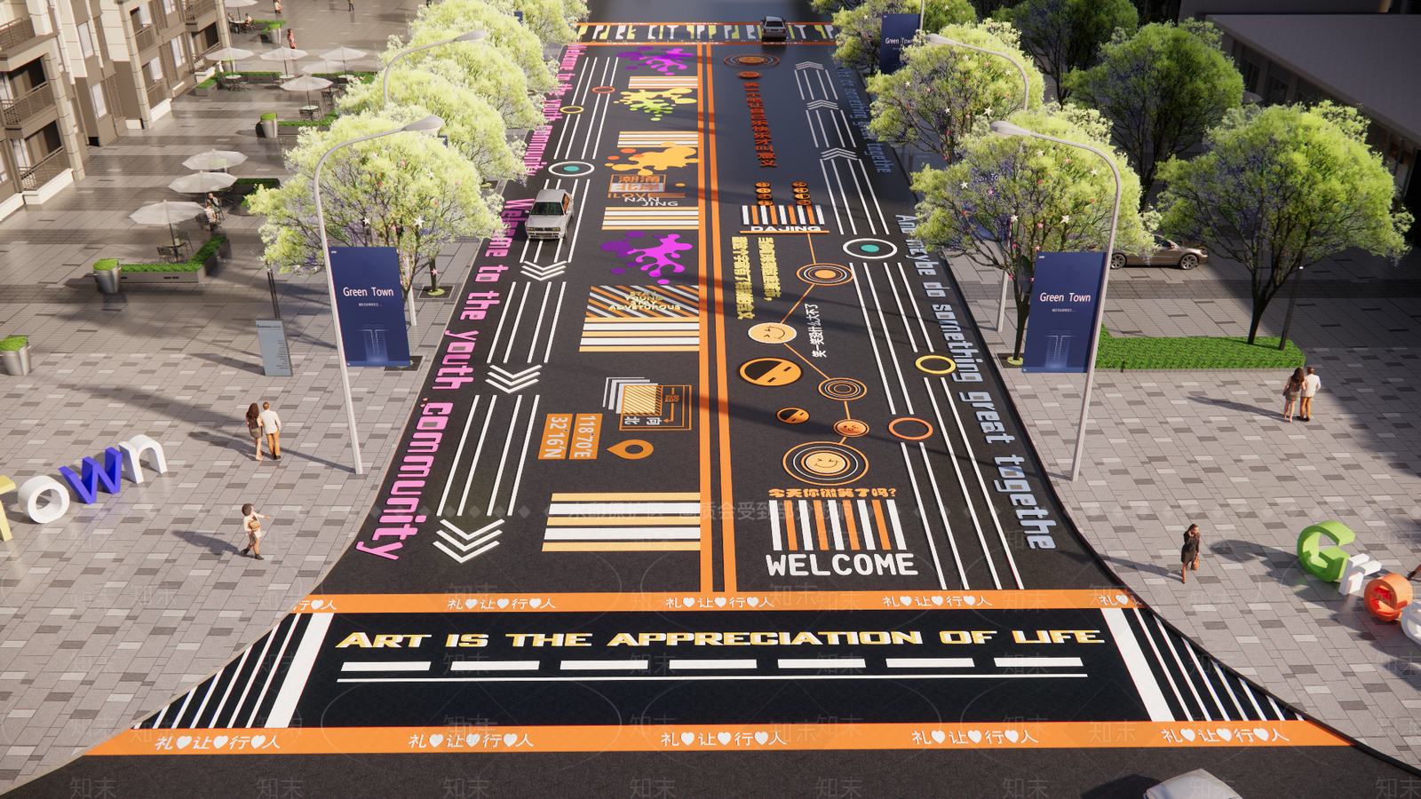 现代车行道路SU模型下载【ID:1202516272】